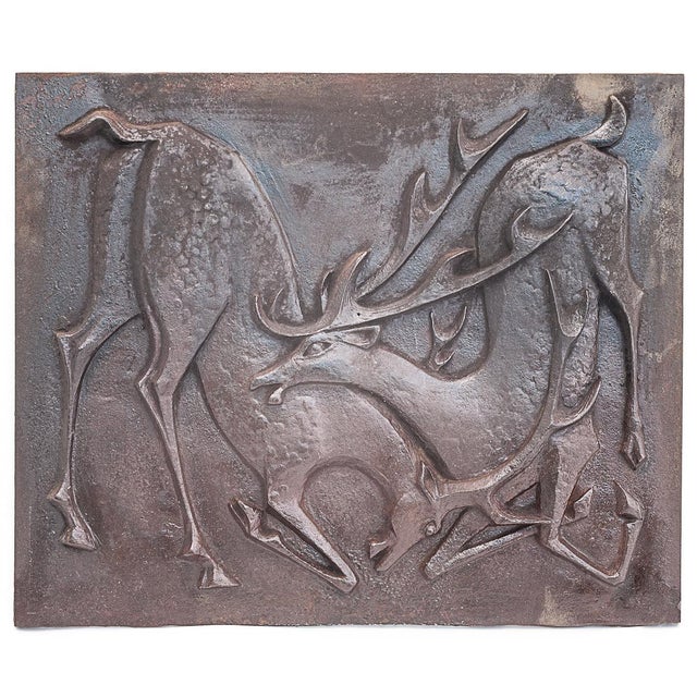 Black Martinez Fireplace Backplate, 1950s For Sale - Image 8 of 8