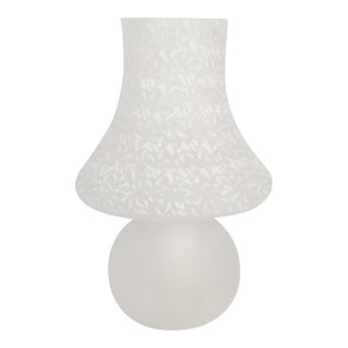 Vintage Mushroom Glass Table Lamp For Sale