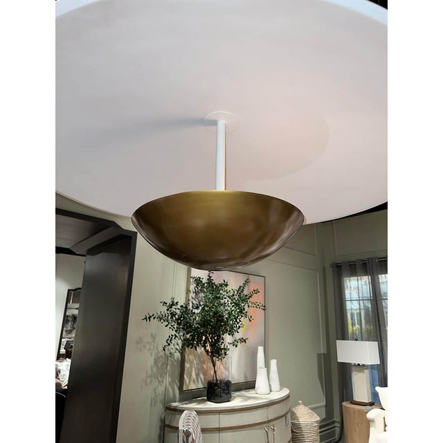 Metal Modern Bowl Pendant Light For Sale - Image 7 of 7