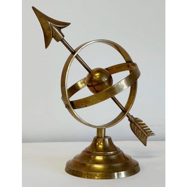 Vintage Brass Armillary Sundial Sphere For Sale - Image 4 of 9
