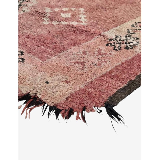Moroccan Vintage Rose Pink Moroccan Rug - 12.8 X 5.4 Ft For Sale - Image 3 of 8