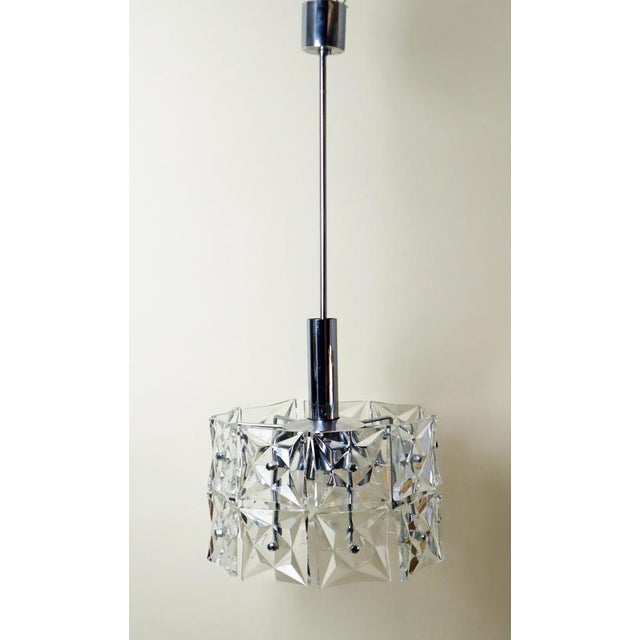 Mid-Century Modern Crystal 7-Light Pendant Lamp with Glass by Kinkeldey, Germany, 1960s For Sale - Image 10 of 18