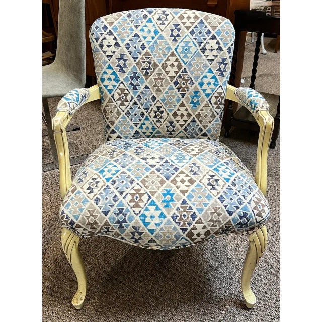 Vintage Upholstered Accent Arm Chair C.1940 For Sale - Image 4 of 4