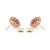18k Gold 4.86ct Vivid Red Ruby & 1.04ct Diamond Halo Sunburst Stud Earrings- 2 Pieces For Sale - Image 9 of 16