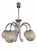Art Deco Five-Light Chrome Chandelier with Etched Glass Globes, 1940s For Sale - Image 4 of 8