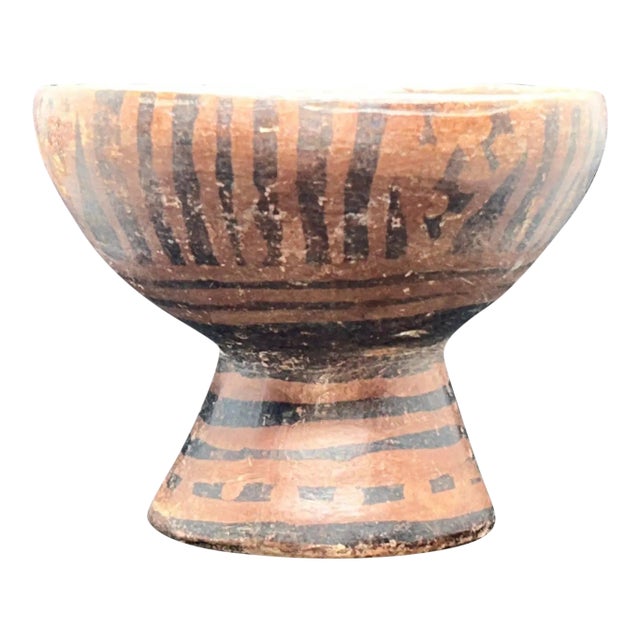 Authentic 1000-Year-Old Pre-Columbian Narino Pottery Compotera Colombia Ecuador Antiquity For Sale