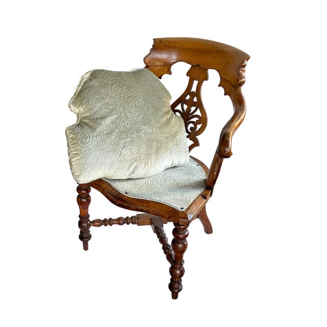 Wood Late 19th Century English Yew Wood Captain's Chair For Sale - Image 7 of 10