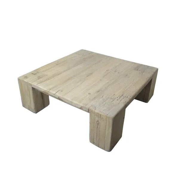Contemporary Modern Rustic Square Coffee Table For Sale - Image 3 of 5