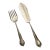 1980s Silver Pair Fish Servers, Fish Serving Fork & Fish Serving Knife, Chesterfield For Sale