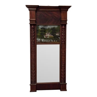 19th Century Walnut Carved Mirror For Sale