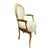 1950s French Louis XVI Style Dining Chairs and Armchairs in Faded Teal Floral Upholstery, 1950s, Set of 8 For Sale - Image 5 of 11