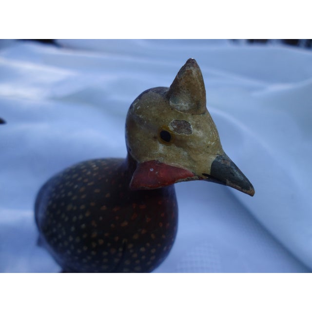 Antique Wooden Guinea Fowls, 1890s, Set of 2 For Sale - Image 13 of 15