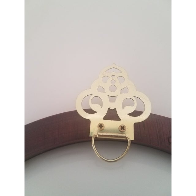 Wood Vintage "Van Hygen & Smythe" Imperial Jingdezehn Porcelain Japanese Wall Hanging For Sale - Image 7 of 9