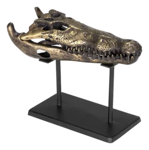 NOIR Brass Alligator On Stand, Small