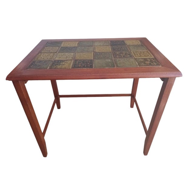Mid-Century Danish Nesting Tables in Tiled & Teak Frame, 1970s, Set of 3 For Sale - Image 10 of 18