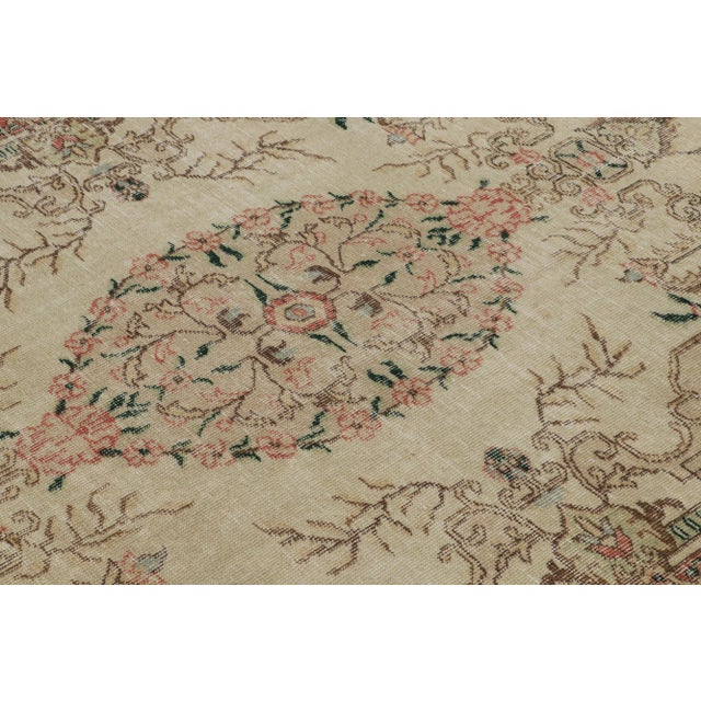 Rug & Kilim Vintage Zeki Müren Rug, With Floral Geometric Patterns, From Rug & Kilim For Sale - Image 4 of 7