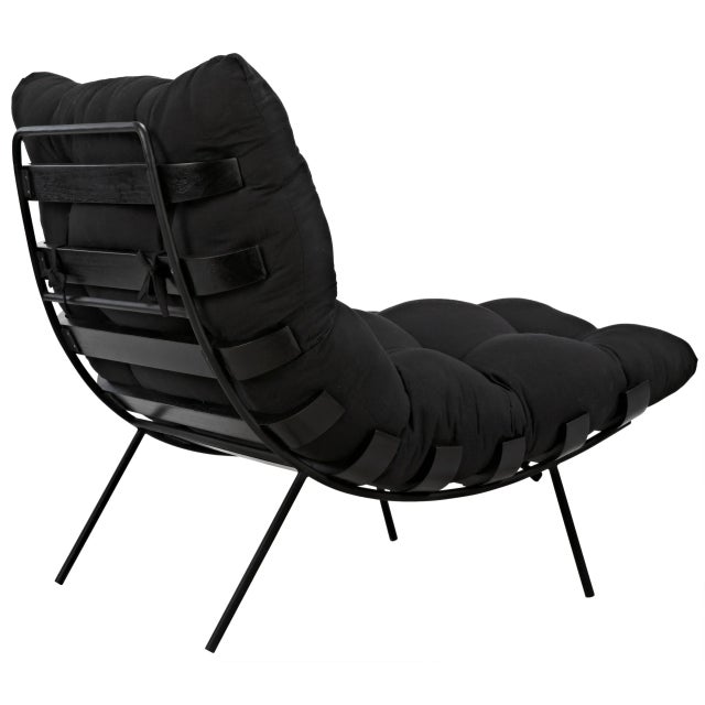NOIR Hanzo Chair with Iron Legs, Charcoal Black For Sale In Los Angeles - Image 6 of 6