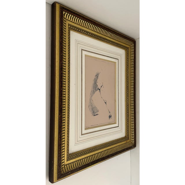 "Male Nude" serigraph by Gary Michael Weisman numbered 6 of 30, depicts the male figure in a stretching motion. Elegant...
