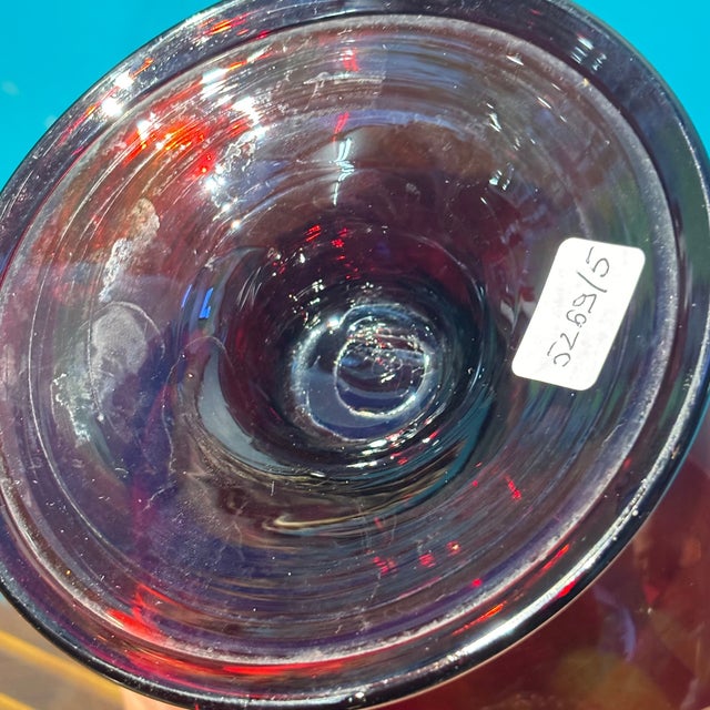 Antique Ruby Red Murano Glass Vase by Vittorio Zecchin for Cappellin, 1920s For Sale - Image 10 of 17