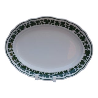 Vintage Oval Porcelain Serving Platter in Vine Leaves Pattern from Meissen, 1960s For Sale