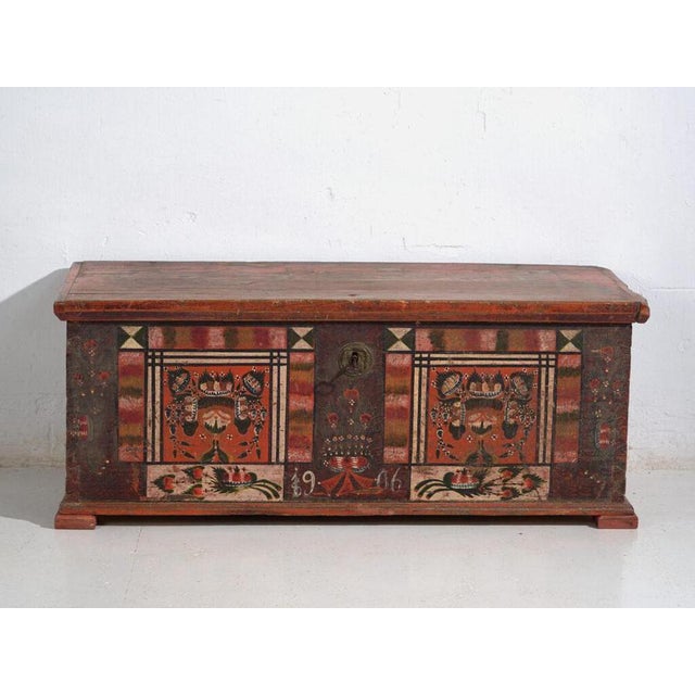 Wood Tyrolean Bench-Trunk by Amaru, 1906 For Sale - Image 7 of 12