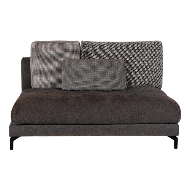 Nuvola Fabric Lounger in Grey from Rolf Benz For Sale