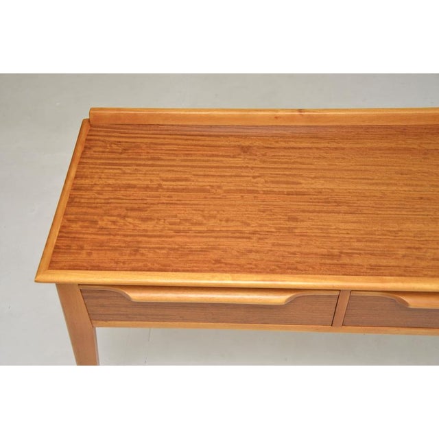 Brown Vintage Walnut Console Table attributed to Finewood, 1960s For Sale - Image 8 of 10