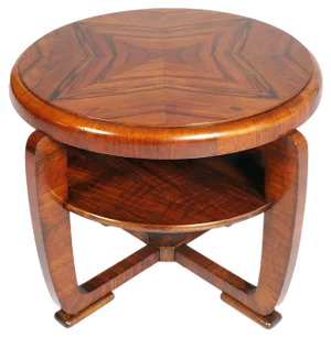 Art Deco Two-Tiered Coffee Table in Walnut, 1930