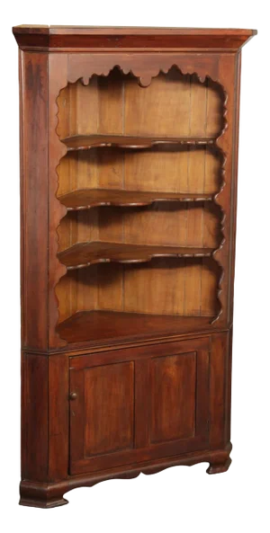 Antique 19th Century American Poplar Corned Cabinet