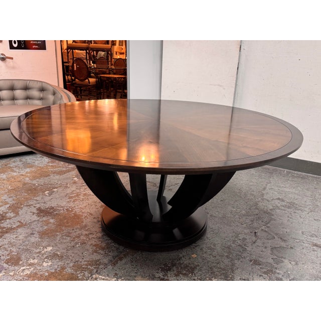 McGuire Orlando Diaz-Azcuy for McGuire Aria Round Starburst Dining Table For Sale - Image 4 of 12