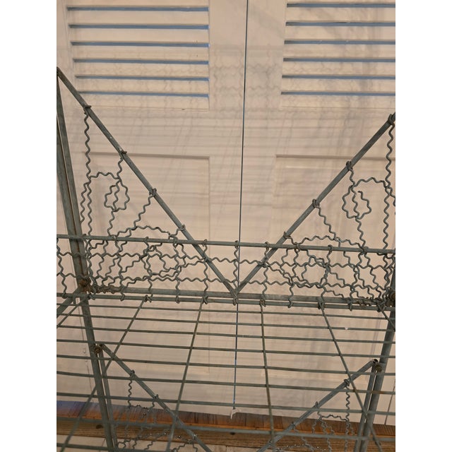 Baby Blue Vintage Mid Century Era 1940s Baby Blue French Etagere For Sale - Image 8 of 11