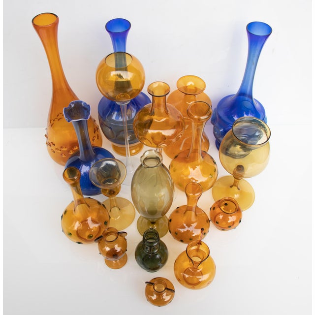 Glass Glass Vases from Bimini, Lauscha, Set of 18 For Sale - Image 7 of 8