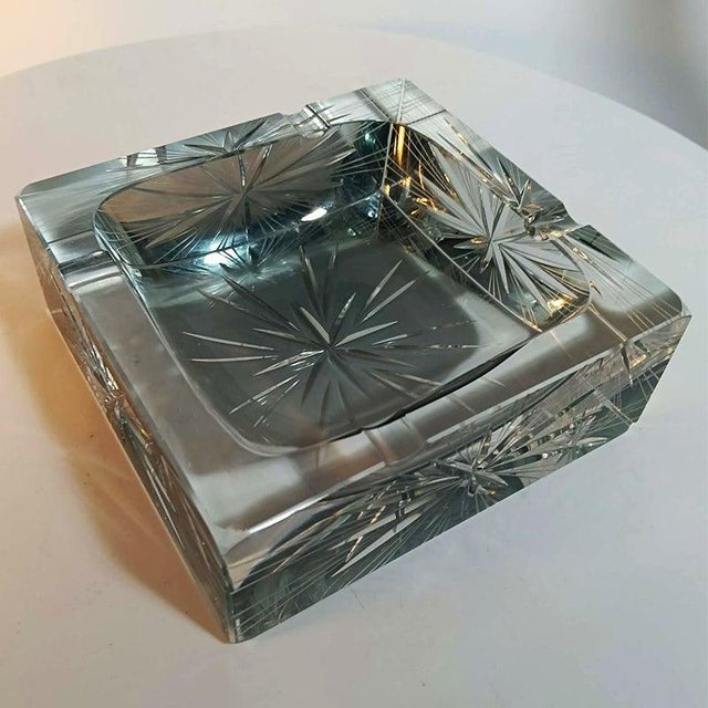 1960s Big Square Ashtray in Murano Glass Attibuted to Mandruzzato, 1970s For Sale - Image 5 of 10