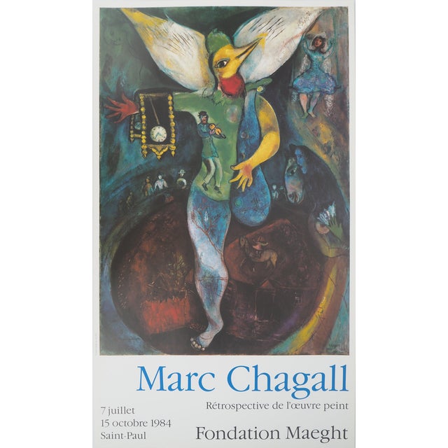 Le Jongleur Poster after Marc Chagall For Sale
