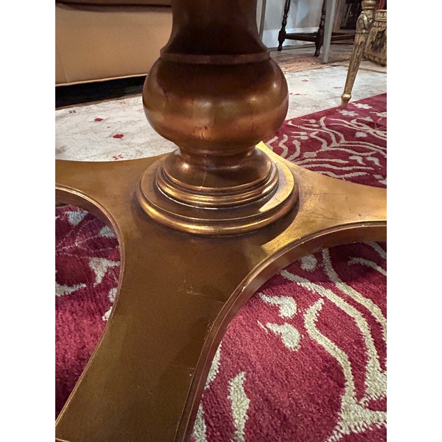 Vintage Reverse Painting on Glass Round Coffee Table For Sale In Philadelphia - Image 6 of 13