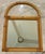 Traditional Vintage Petite Arched Rattan & Bamboo Wall Mirror For Sale - Image 3 of 12