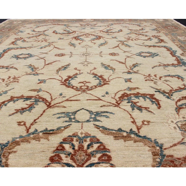 Tan Afghanistan Rug by Keivan Woven Arts in Muted Earthy Tones For Sale - Image 8 of 11