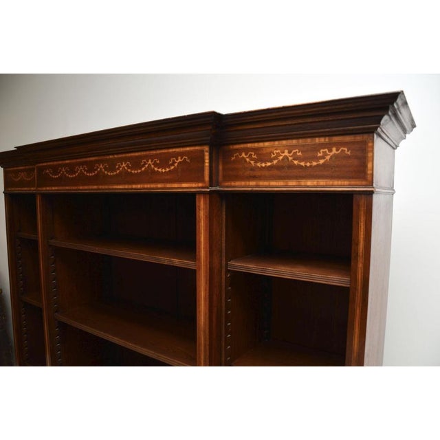Antique Sheraton Open Bookcase, 1930 For Sale - Image 6 of 8