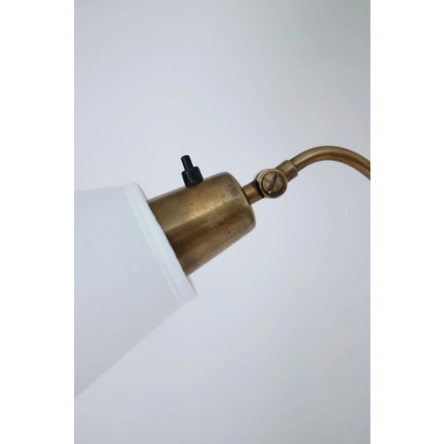 1950s 1950's Brass and Wood Floor Lamp by Bertil Brisborg For Sale - Image 5 of 8