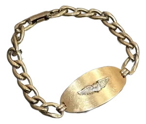 1940s Gold Plated "Sweetheart" Chain Bracelet
