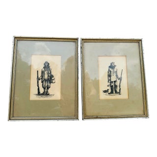 Pair of Thomas Dibble Drawings For Sale