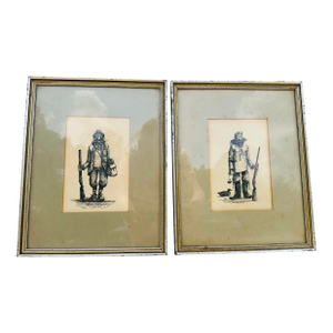 Pair of Thomas Dibble Drawings