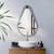 Saldar Gray Teardrop Contemporary Mirror with Black Metal Hook For Sale - Image 10 of 11