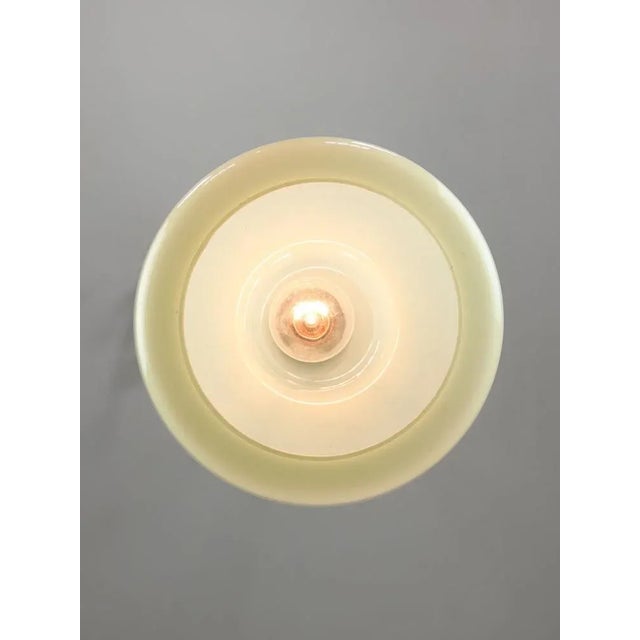 Mid-Century Italian Green Glass and Brass Pendant Lamp For Sale - Image 6 of 11