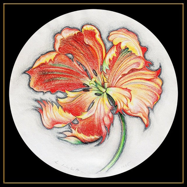 Message us to inquire about custom framing options! (Included for free with every purchase) The artwork here, "Flower...