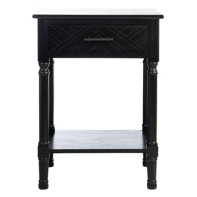 Peyton 1 Drawer Accent Table in Black For Sale - Image 10 of 10