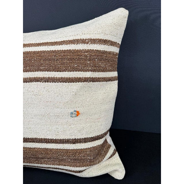 Contemporary Turkish Hemp Pillow Cushion Natural Beige Brown Cushion Cover 20x20 For Sale - Image 3 of 4