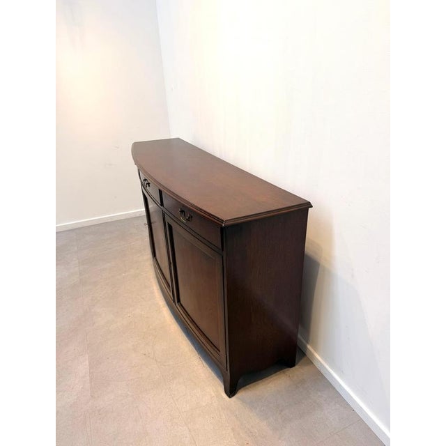 Brown Large Antique Mahogany Bow-Front Sideboard For Sale - Image 8 of 9