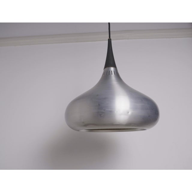 Wood Mid-Century Danish Aluminum Pendant Lamp by Jo Hammerborg for Fog & Mørup, 1960s For Sale - Image 7 of 15