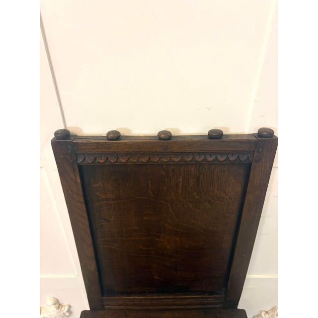 Antique English Oak Correction Chair, 1680 For Sale - Image 11 of 15